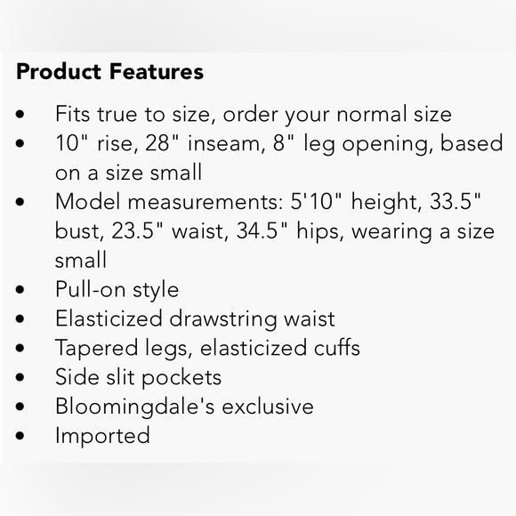 C by Bloomingdale’s black 100% cashmere joggers - Picture 5 of 5